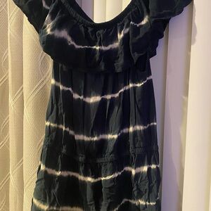 Navy and White Tie-Dye romper